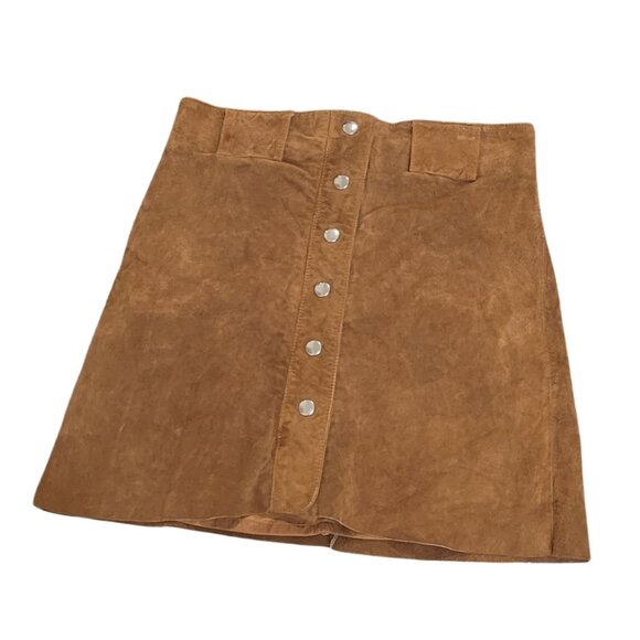 Zara Genuine Leather Mini Skirt. Size M. - Picture 10 of 11